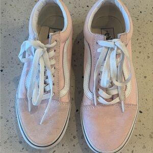 Vans Pink and White Low-Top Sneakers